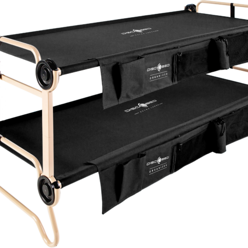 Disc-O-Bed Stockbett mit Seitentaschen XL Schwarz - Feldbetten