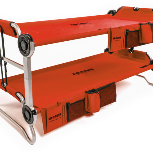 Disc-O-Bed Kid-O-Bunk Kinder Camping Stockbett inkl. Seitentaschen rot / silber - Feldbetten