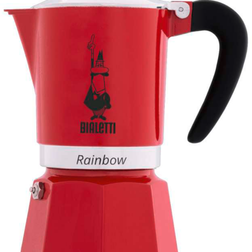 Bialetti Espressozubereiter Rainbow rot 3 Tassen 150 ml - Kaffeemaschinen & Wasserkocher