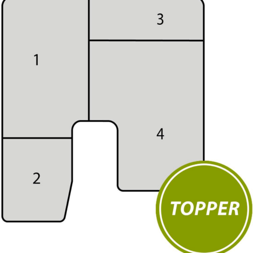 Bettwaren-Shop Traumschlaf Premium Gelschaum Topper passend für Malibu Van 640 ab Modelljahr 22/23 / 4-teiliges Set - Matratzen