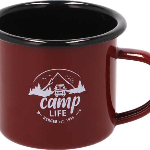 Camplife Emaille Becher 330 ml bordeaux - Becher & Tassen