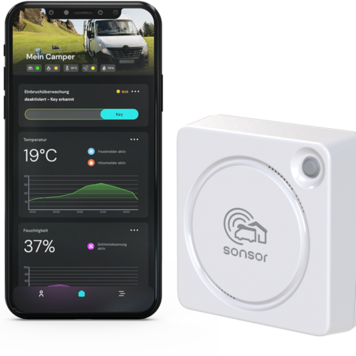 Pironex sonsor mobiles Alarmsystem mit GPS, LTE und WLAN in grau - Überwachungssysteme & Alarmanlagen