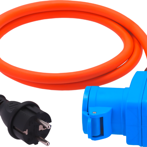 Berger Ultimate Adapterleitung Schutzkontakt-Stecker und Winkelkupplung mit CEE-Kupplung und Schutzkontakt-Kupplung 1,5 m - CEE-Kabel