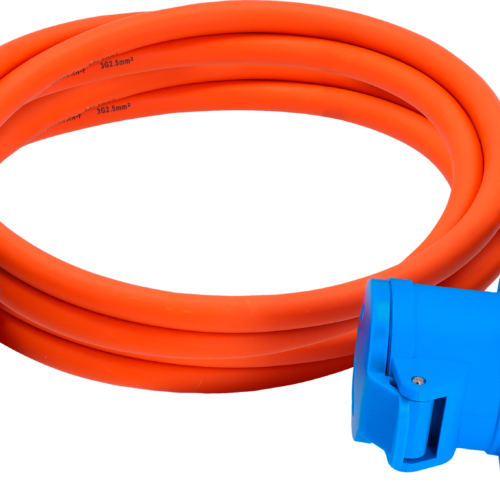 Berger Ultimate Adapterleitung CEE-Stecker und Winkelkupplung mit CEE-Kupplung und Schutzkontakt-Kupplung 5 m - CEE-Kabel