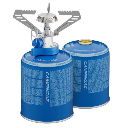 Campingaz Camping Connect CV Gaskocher 1.250 W inkl. 2 Stück CV 470 Plus Gaskartuschen je 450 g - Gaskartuschen