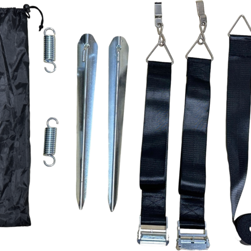 Berger Markisensturmband-Set seitlich für Thule Omnistor Markisen, 9-teilig - Markisenabspannung & -sicherung