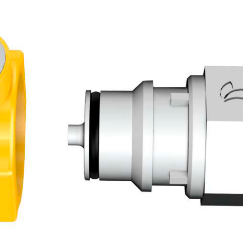 Lilie Push-and-Connect Ventiladapter Schnellkupplung Weissgelb inkl. Absperrfunktion gerade 1/2 Zoll-Innengewinde x 10 mm - Schlauchadapter