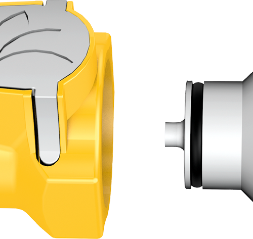 Lilie Push-and-Connect Ventiladapter Schnellkupplung Weissgelb inkl. Absperrfunktion gerade 12 mm x 12 mm - Schlauchadapter