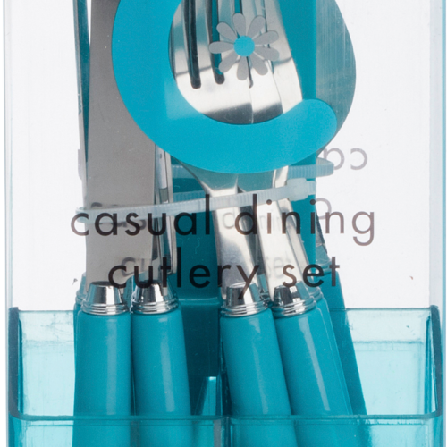 Flamefield Aqua Granite Cutlery Set Besteckset 16-teilig blau - Campingbesteck