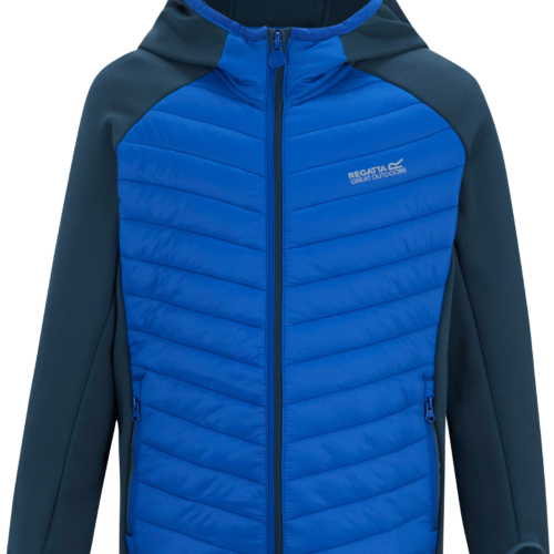 Regatta Andreson Kinder Hybridjacke blau 128 - Kinderjacken