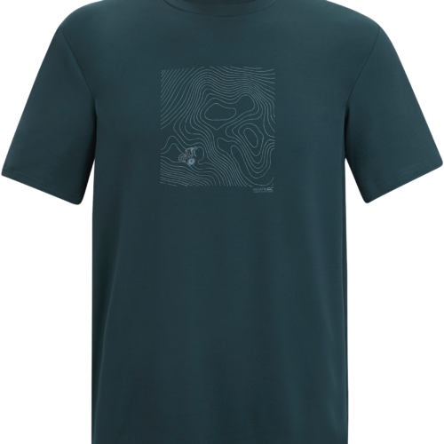 Regatta Fingal Stretch Herren Funktionsshirt mit Grafikdruck dunkelblau XXL - Herrenshirts, -hemden & -pullover
