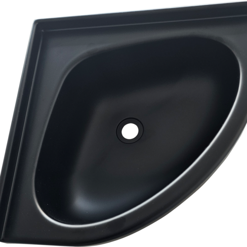Comet Eckwaschbecken Mini Kunststoff Kantenlänge 345 mm mattschwarz - Waschbecken