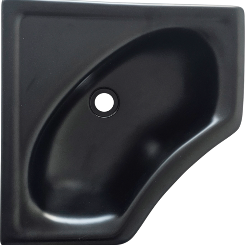 Comet Eckwaschbecken Mini Kunststoff mattschwarz 340 x 165 mm - Waschbecken