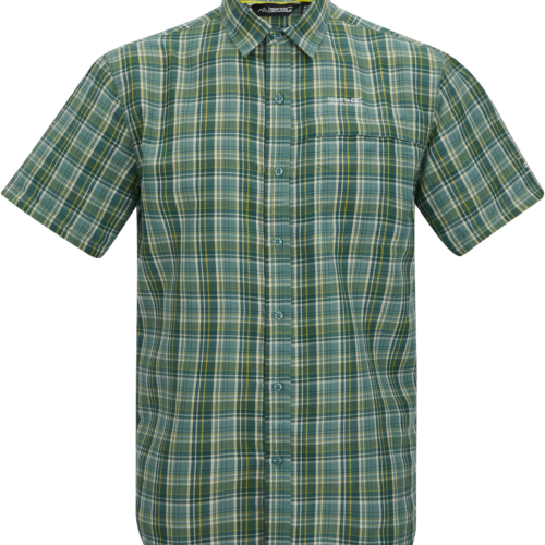 Regatta Mindano Herren Kurzarmhemd grün L - Herrenshirts, -hemden & -pullover