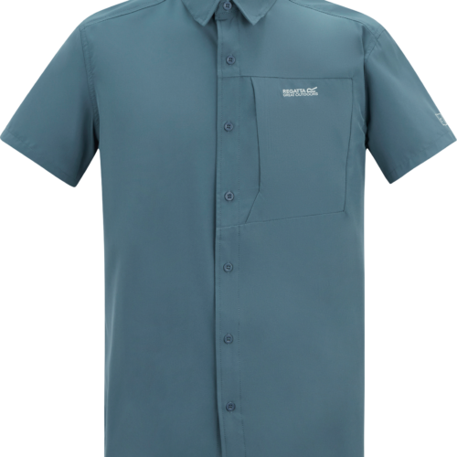 Regatta Anti-Insect Travel Light Herren Kurzarmhemd blau 5XL - Herrenshirts, -hemden & -pullover