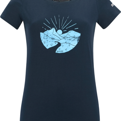 Regatta Breezed Damen T-Shirt dunkelblau 36 - Damenshirts, -blusen & -pullover