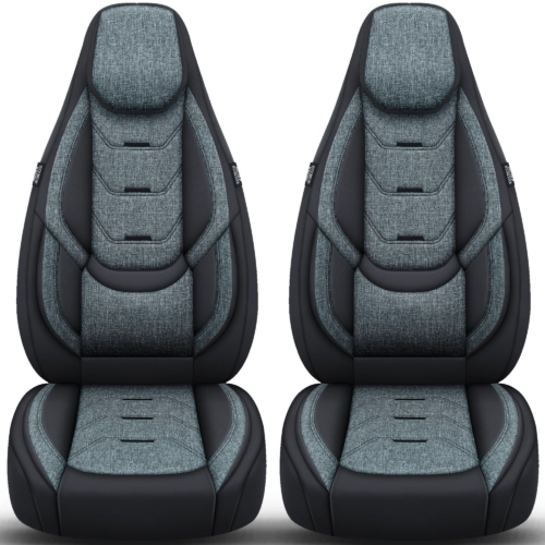 Bremer Sitzbezüge Wohnmobil Schonbezüge H-Serie 2 Stück für Fiat Ducato / Jumper / Boxer grau/schwarz - Sitzbezüge von Bremer-Sitzbezüge