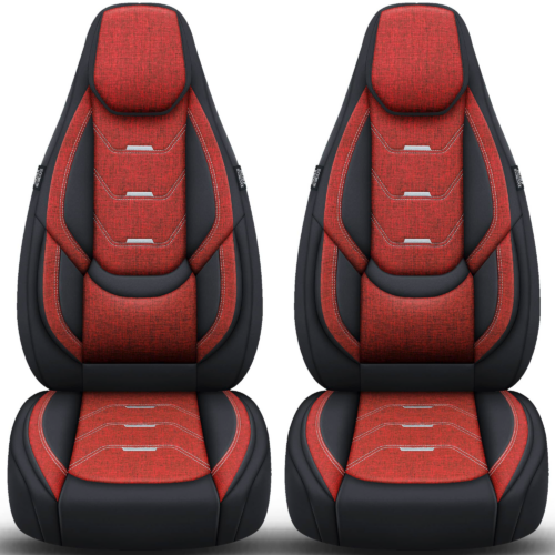 Bremer Sitzbezüge Wohnmobil Schonbezüge H-Serie 2 Stück für Fiat Ducato / Jumper / Boxer rot/schwarz - Sitzbezüge von Bremer-Sitzbezüge