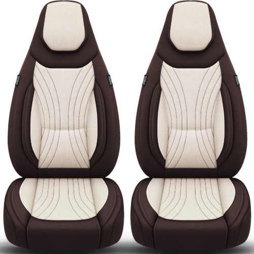Bremer Sitzbezüge Wohnmobil Schonbezüge C-Serie 2 Stück für Fiat Ducato / Jumper / Boxer beige/braun - Sitzbezüge von Bremer-Sitzbezüge