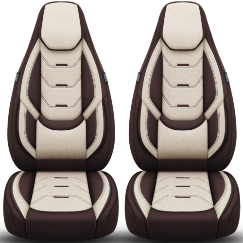 Bremer Sitzbezüge Wohnmobil Schonbezüge H-Serie 2 Stück für Fiat Ducato / Jumper / Boxer beige/braun - Sitzbezüge von Bremer-Sitzbezüge
