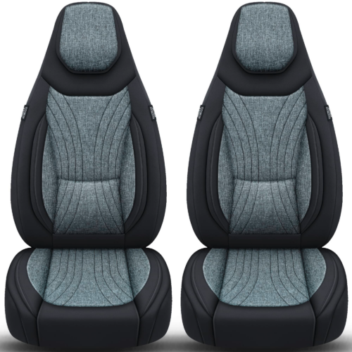 Bremer Sitzbezüge Wohnmobil Schonbezüge C-Serie 2 Stück für Fiat Ducato / Jumper / Boxer grau/schwarz - Sitzbezüge von Bremer-Sitzbezüge