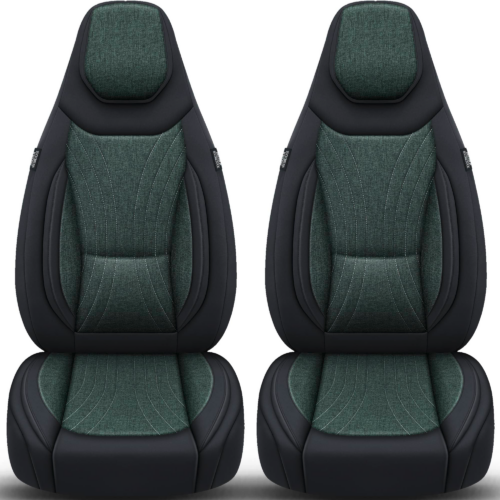 Bremer Sitzbezüge Wohnmobil Schonbezüge C-Serie 2 Stück für Fiat Ducato / Jumper / Boxer grün/schwarz - Sitzbezüge von Bremer-Sitzbezüge
