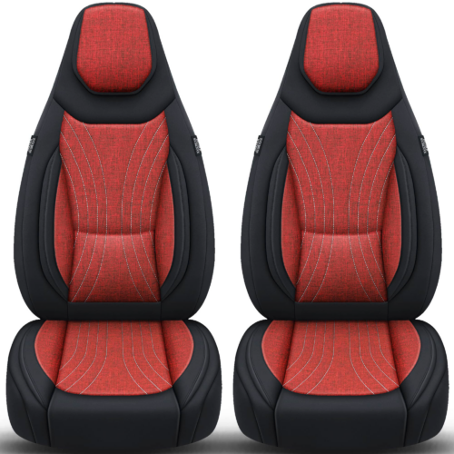 Bremer Sitzbezüge Wohnmobil Schonbezüge C-Serie 2 Stück für Fiat Ducato / Jumper / Boxer rot/schwarz - Sitzbezüge von Bremer-Sitzbezüge