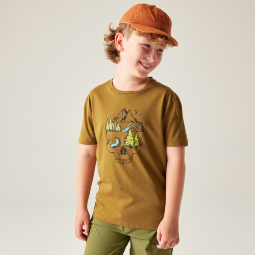 Dare2b Trailblazer III Kinder Baumwollshirt  orange 116 - Kinder T-Shirts & -hemden von Dare 2b