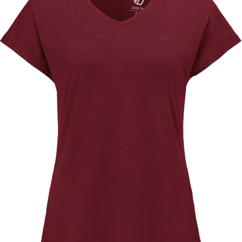 Dare2b Vigilant Tee Damen Funktionsshirt rot 40 - Damenshirts, -blusen & -pullover von Dare 2b