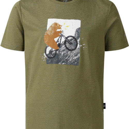 Dare2b Trailblazer III Kinder Baumwollshirt olive 164 - Kinder T-Shirts & -hemden von Dare 2b