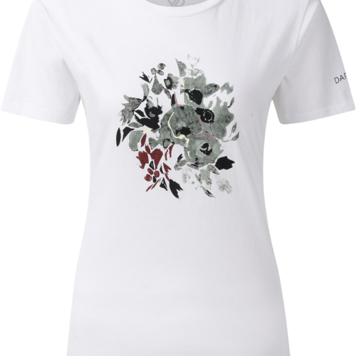 Dare2b Tranquility III Damen T-Shirt weiß 38 - Damenshirts, -blusen & -pullover von Dare 2b