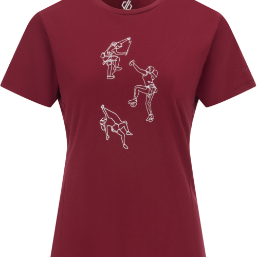 Dare2b Tranquility III Damen T-Shirt rot 38 - Damenshirts, -blusen & -pullover von Dare 2b