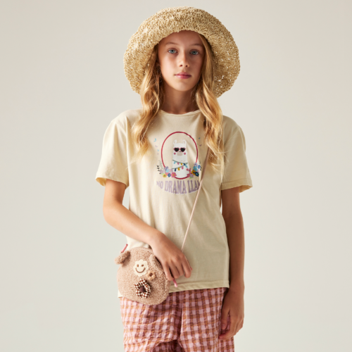 Dare2b Trailblazer III Kinder Baumwollshirt  beige 152 - Kinder T-Shirts & -hemden von Dare 2b
