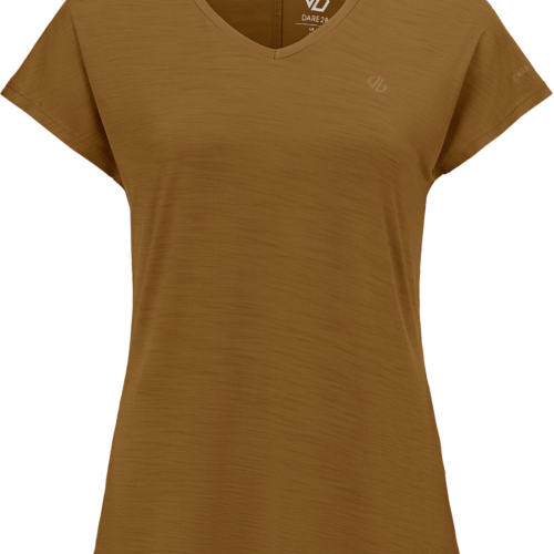Dare2b Vigilant Tee Damen Funktionsshirt hellbraun 36 - Damenshirts, -blusen & -pullover von Dare 2b