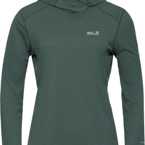 Jack Wolfskin Prelight Suncool Damen Sweatshirt olive M - Damenshirts, -blusen & -pullover
