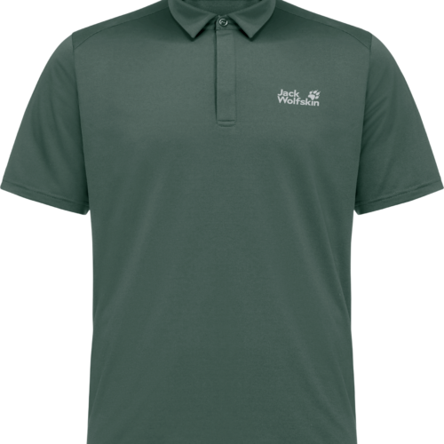 Jack Wolfskin Delgami Herren Poloshirt olive L - Herrenshirts, -hemden & -pullover