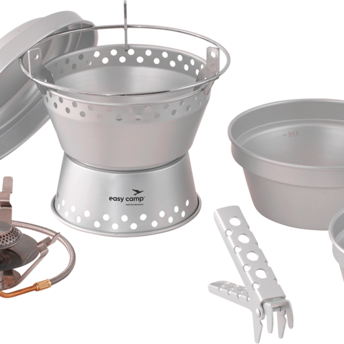 Easy Camp Sturmkocher und Herd-Set mit Windschutz 1600 W - Kartuschenkocher