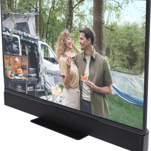 Berger Acoustiq HD Smart Fernseher 24 Zoll mit integrierter Soundbar, Triple-Tuner und 12 / 230 V - Fernseher