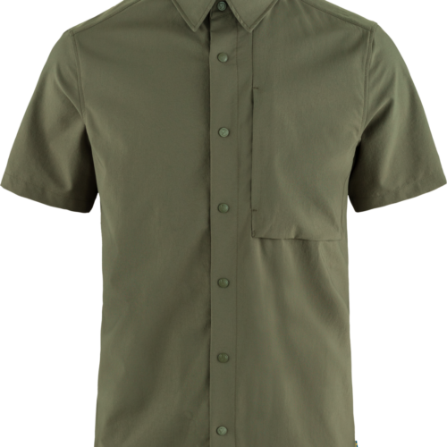 Fjällräven High Coast Pack SS Herren Kurzarmhemd olive M - Herrenshirts, -hemden & -pullover