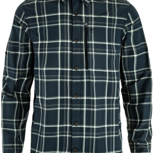 Fjällräven Abisko Hike LS Herren Wanderhemd dunkelblau L - Herrenshirts, -hemden & -pullover