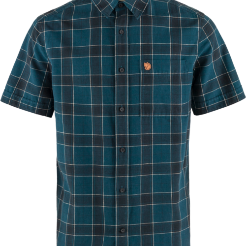 Fjällräven Övik Travel Herren Kurzarmhemd dunkelblau XL - Herrenshirts, -hemden & -pullover