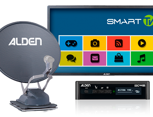 Alden Onelight EVO 60 Satellitenanlage Platinium inkl. Smartwide LED TV 22 Zoll - Camping-Sat-Anlagen