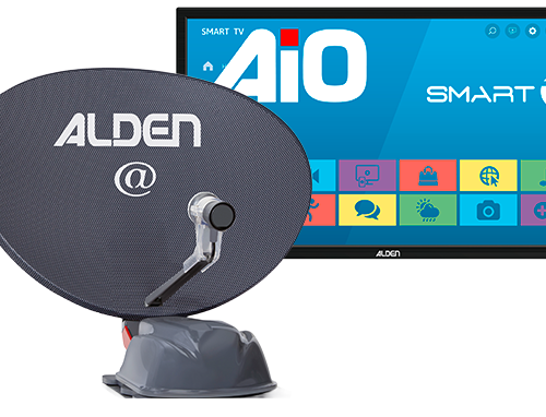 Alden AS2@ 80 Satellitenanlage Platinium inkl. A.I.O. EVO SMART-TV 19 Zoll - Camping-Sat-Anlagen