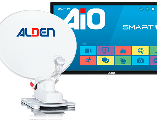 Alden Onelight@ 65 Satellitenanlage Ultrawhite inkl. A.I.O. EVO SMART-TV 19 Zoll - Camping-Sat-Anlagen