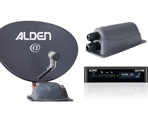 Alden AS2@ 80 Satellitenanlage Platinium mit S.S.C HD-Steuermodul und LTE-Dachdurchführung - Camping-Sat-Anlagen