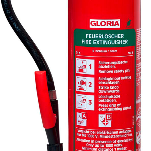Gloria SKA+ 6 PRO Schaum Aufladefeuerlöscher mit fluorfreiem Schaum für A- und B-Brände 6 Liter - Feuerlöscher