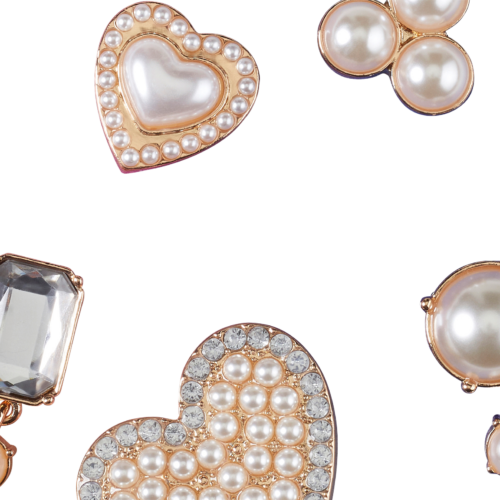 Crocs Jibbitz Pearly Hearts 5er Pack gold - Handschuhe, Gürtel & Sonstiges