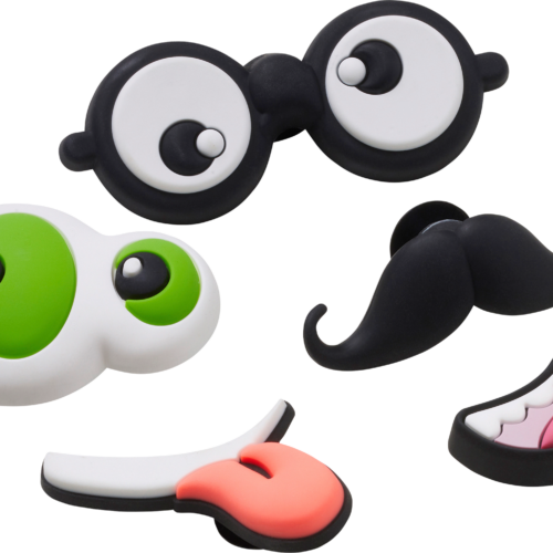 Crocs Jibbitz Make Your Own Faces 5er Pack schwarz - Handschuhe, Gürtel & Sonstiges