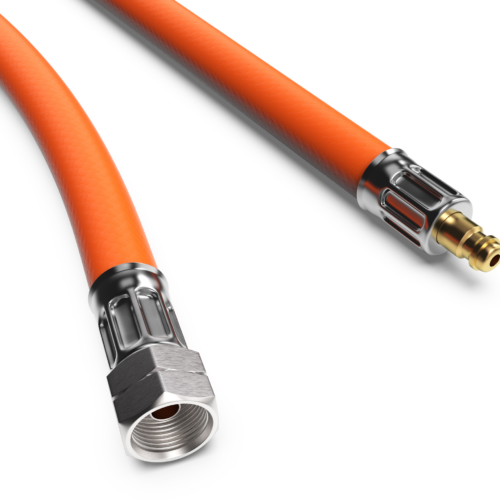 Campko Gasschlauch Mitteldruck 10 bar Anschlüsse 1/4-LH x Stecknippel 3000 mm - Gas-Verlängerungsschläuche