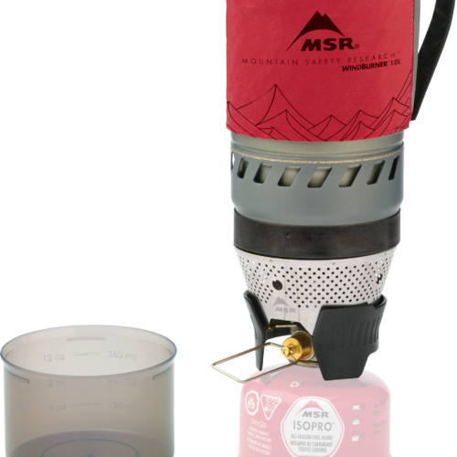 MSR WindBurner Personal Stove System Outdoor-Kochsystem mit Windschutz 1 Liter rot - Kartuschenkocher